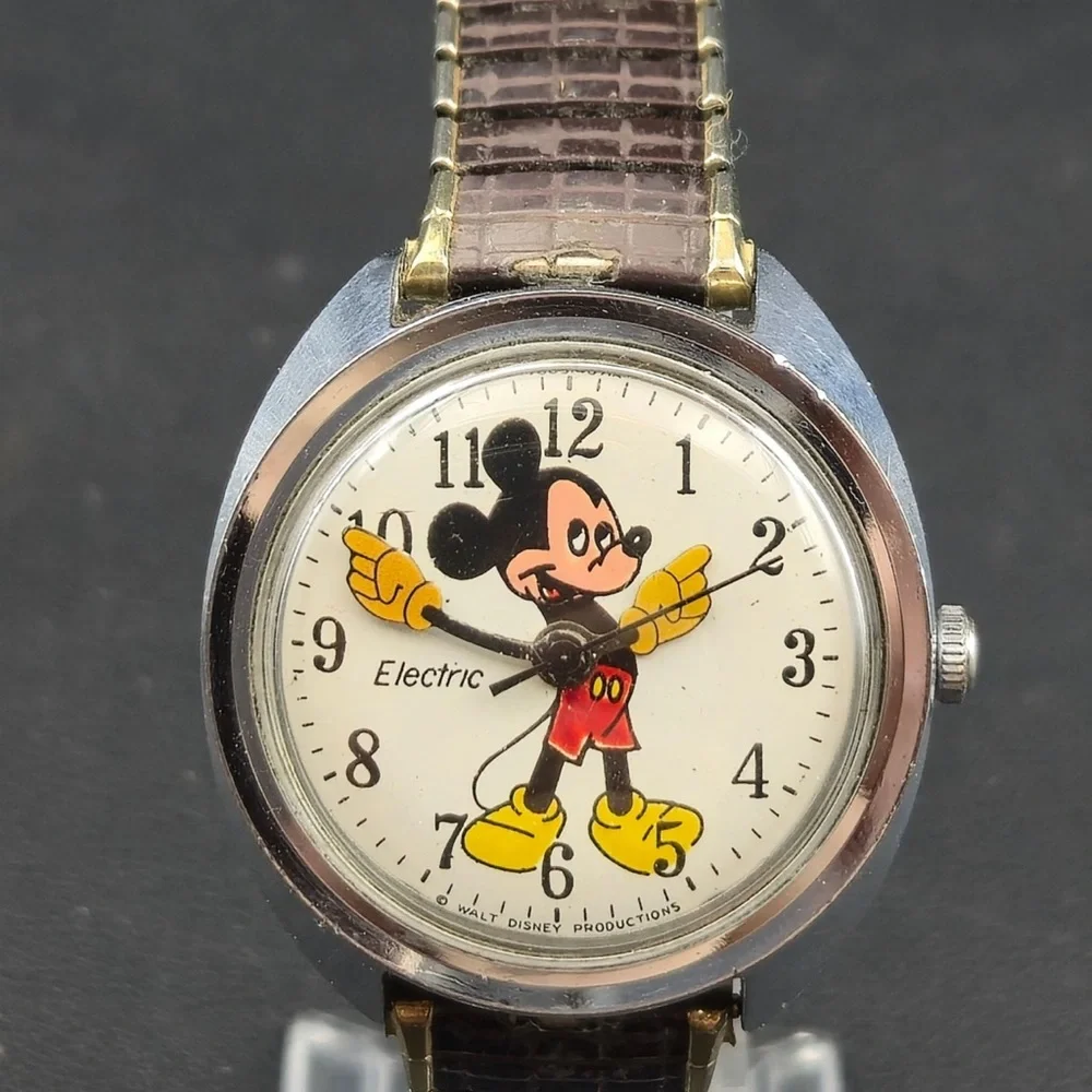 Vintage‎ Timex Electric Mickey Mouse Watch Disney Productions Expansion Band